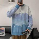 Pull Oversize Urbain à Vague à col rond 1