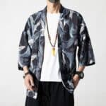 Veste D'été Style Traditionnel Japonais avec Motifs Japonais de Grues 2