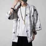 Veste Style Japonais en lin avec Manches Ample 2