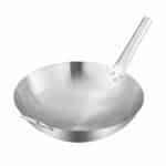 Wok en Acier Inoxydable avec Poignée Anti-brûlure pour Cuisine au Gaz 4