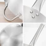 Wok en acier inoxydable avec poignée anti-brûlure pour cuisine au gaz - 85692