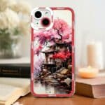 Coque-Iphone-avec-Illustration-de-Temple-Japonais-et-Cerisiers-picture-2649