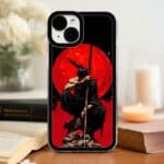 Étui pour iPhone et Samsung design de guerrier japonais et soleil levant