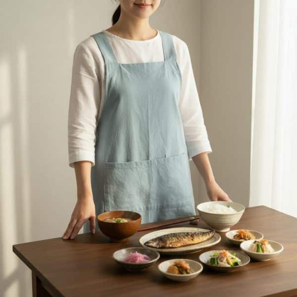 Tablier Japonais Traditionnel de Cuisine en Lin