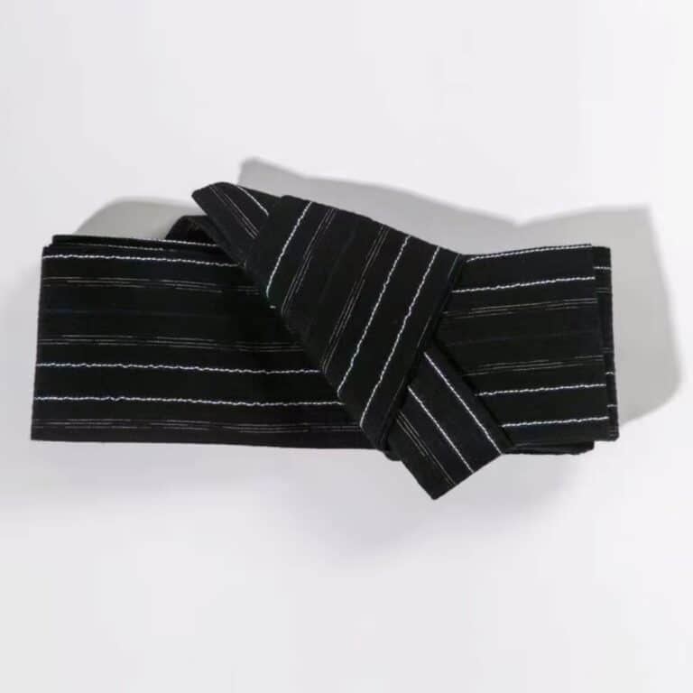 Ceinture obi Japonaise Large pour Kimono et Yukata Grise 10