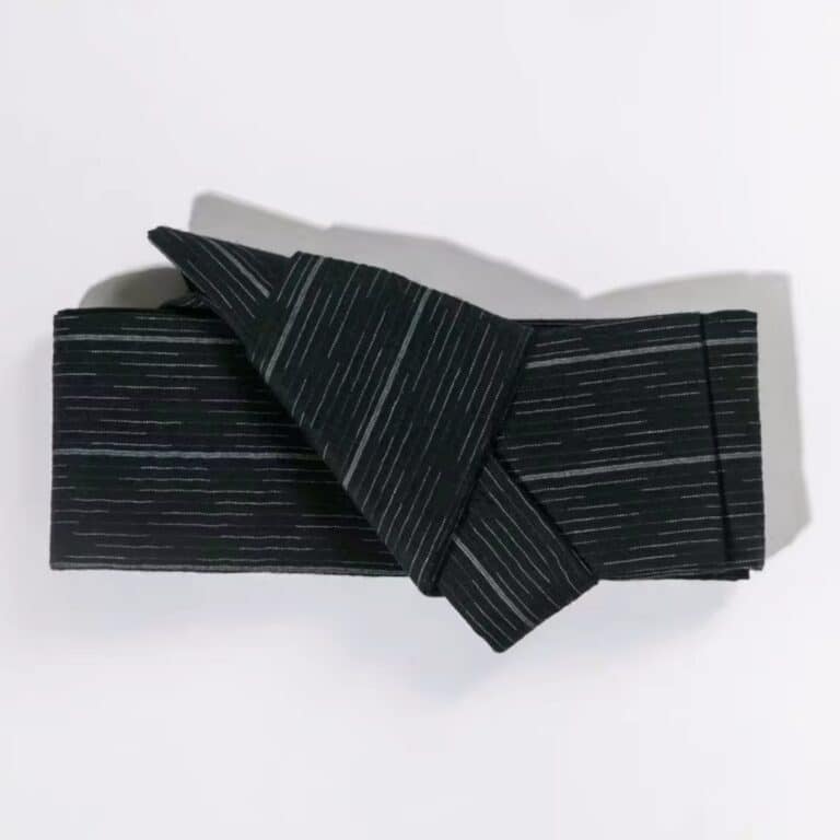 Ceinture obi Japonaise Large pour Kimono et Yukata Grise 6