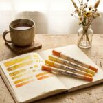 Marqueurs-Aquarelle-Kuretake-y-Double-Pointe-Jaunes-et-Oranges-en-lot-de-4-picture-5229