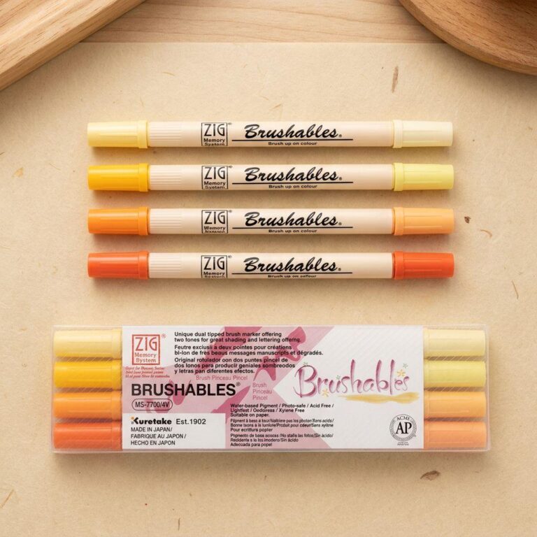 Marqueurs-Aquarelle-Kuretake-y-Double-Pointe-Jaunes-et-Oranges-en-lot-de-4-picture-5760