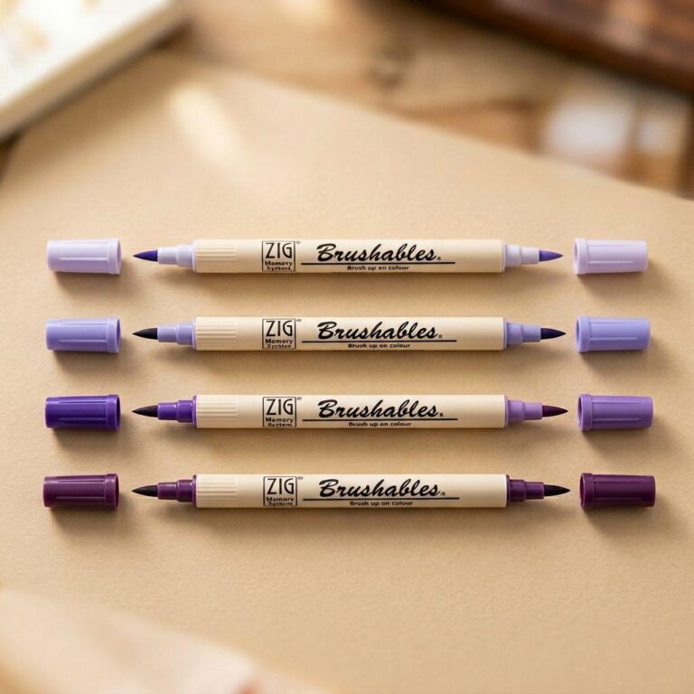Set-de-4-Stylos-Pinceaux-Aquarelle-Violets-Kuretake-pour-Lettrage-et-Cryation-picture-8032