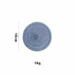 Set de 6 Napperons Ronds Tissés Style Moderne Minimaliste 5