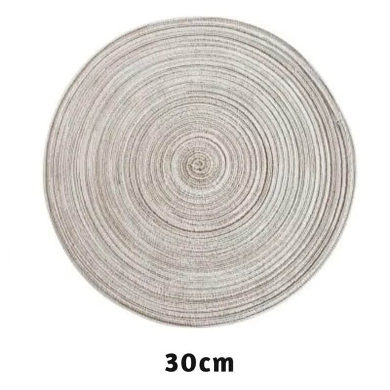 Set de 6 Napperons Ronds Tissés Style Moderne Minimaliste 8
