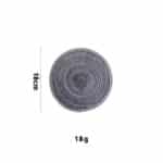 Set de 6 Napperons Ronds Tissés Style Moderne Minimaliste 9