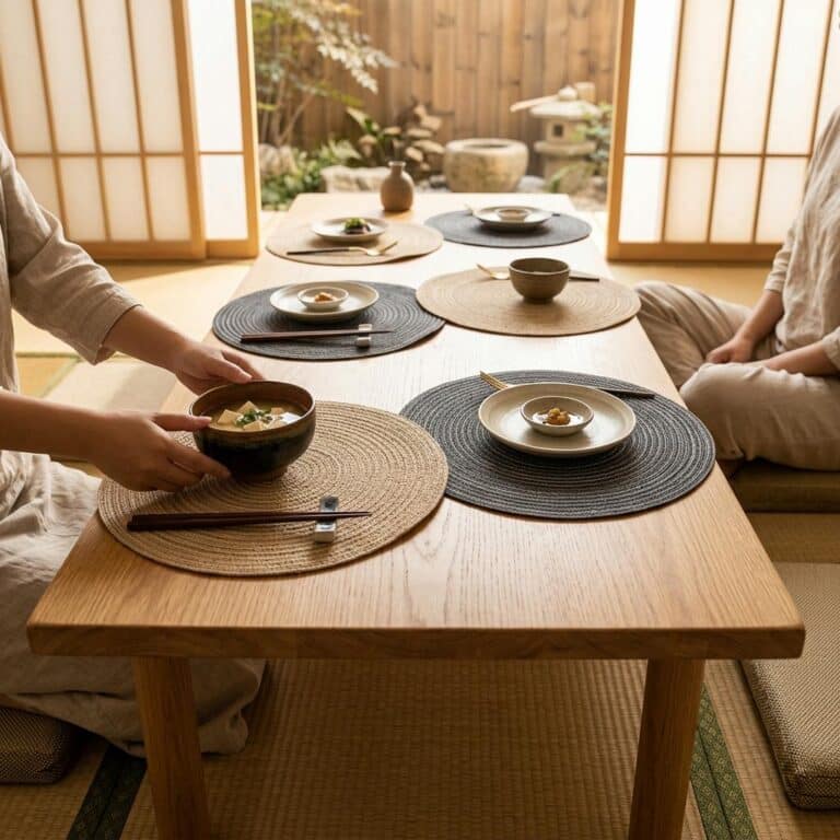 Set-de-6-Napperons-Ronds-Tissys-Style-Moderne-Minimaliste-picture-1721