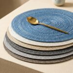 Set-de-6-Napperons-Ronds-Tissys-Style-Moderne-Minimaliste-picture-5315