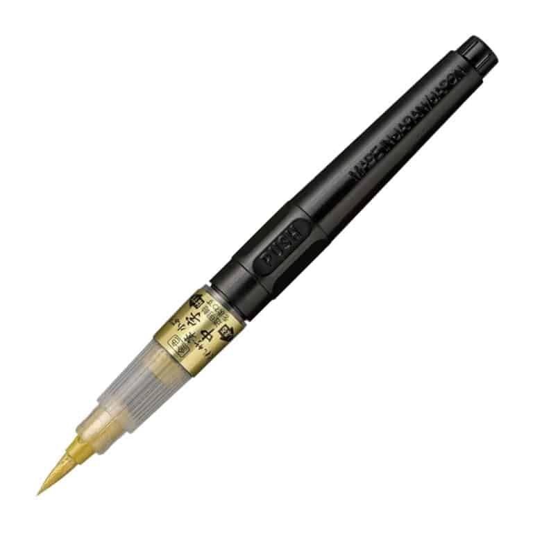 Stylo Pinceau Kuretake pour Calligraphie et Manga Encre Argent ou Doré 2