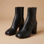 Bottine-Tabi-a-Talon-Epais-en-Cuir-avec-Bout-Fendu-et-Fermeture-Eclair-Laterale-picture-6047