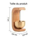 Carillon zen Décoratif en Bois et bol en Laiton Suspendu - technique 2934