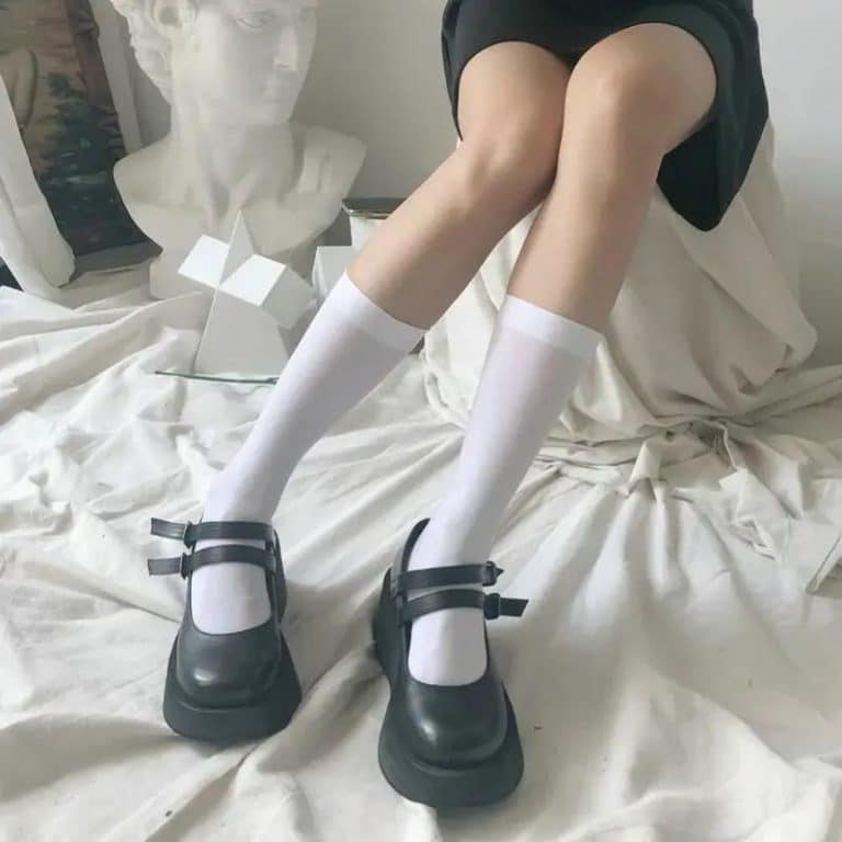 Chaussettes-Mi-mollet-pour-Femme-au-Style-Scolaire-Japonais-galerie-9721