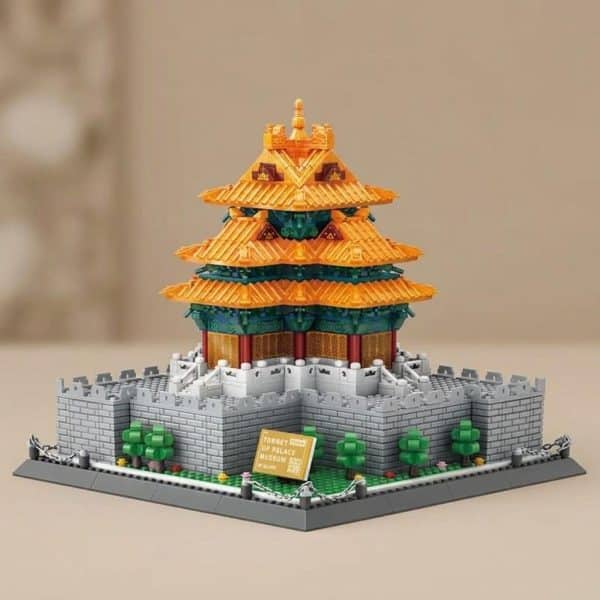 Maquette de la tour d'angle de la Cité Interdite de Pékin en 1252 pièces
