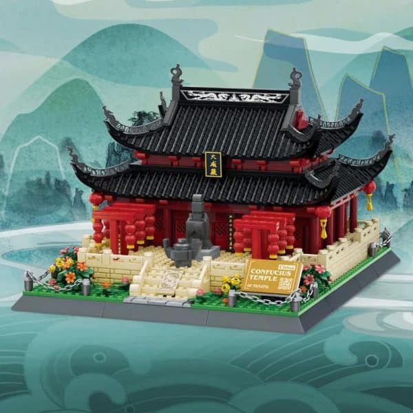 Maquette du temple Confucius de Nanjing de style lego - 966 pièces
