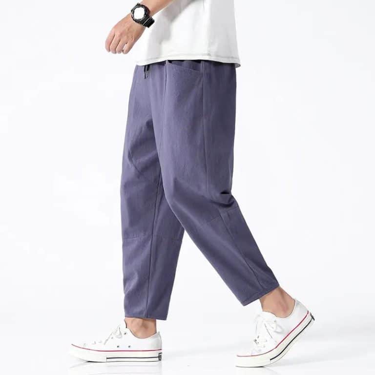 Pantalon-Japonais-a-Coupe-Ample-avec-Taille-Elastique-et-Poches-Laterales-galerie-5245