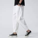 Pantalon-Japonais-a-Coupe-Ample-avec-Taille-Elastique-et-Poches-Laterales-galerie-8148