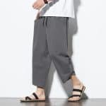 Pantalon-Sarouel-Ample-pour-Homme-en-Coton-Respirant-a-Taille-Ajustable-galerie-2525