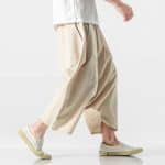 Pantalon-Sarouel-de-Style-Japonais-en-Coton-et-lin-avec-Coupe-Ample-galerie-2733