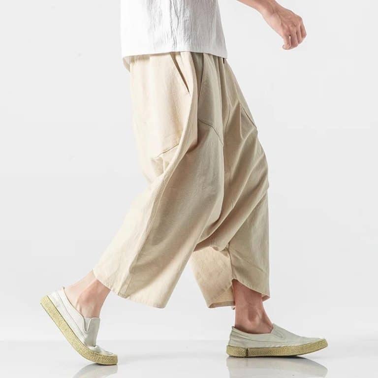 Pantalon-Sarouel-de-Style-Japonais-en-Coton-et-lin-avec-Coupe-Ample-galerie-2733