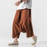 Pantalon-Sarouel-de-Style-Japonais-en-Coton-et-lin-avec-Coupe-Ample-galerie-6336
