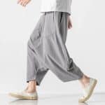 Pantalon-Sarouel-de-Style-Japonais-en-Coton-et-lin-avec-Coupe-Ample-galerie-9378