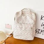 Sac-a-dos-Japonais-en-Toile-a-Petites-Fleurs-avec-zip-et-Poche-avant-galerie-1754