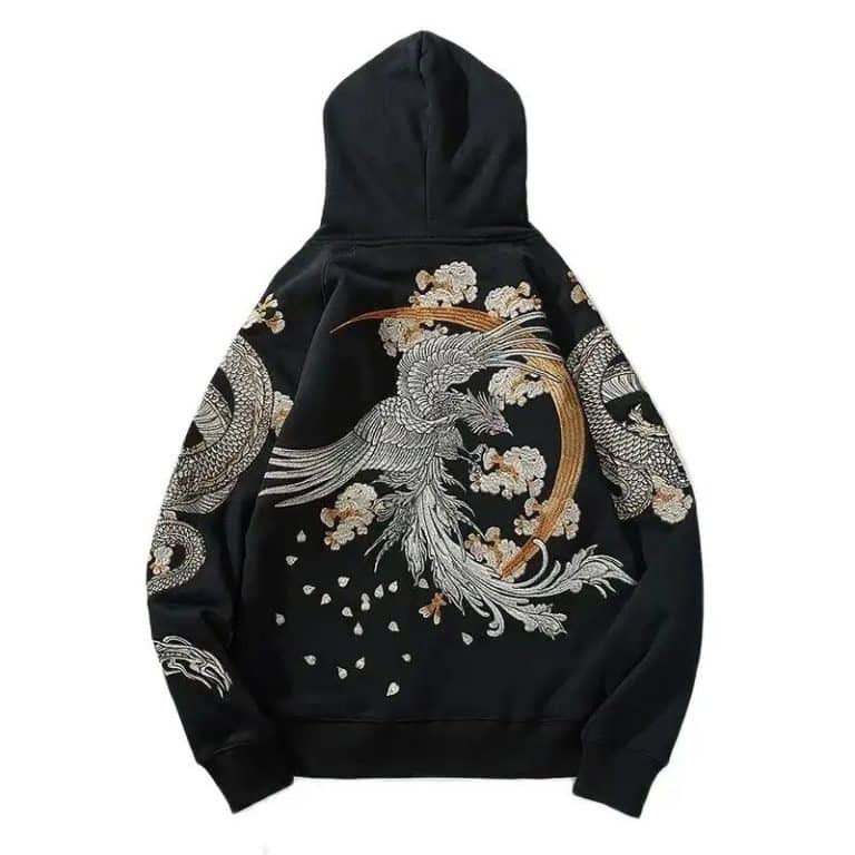 Sweat-a-Capuche-Streetwear-Orne-de-Grandes-Broderies-de-Phenix-et-Dragons-galerie-9621