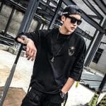 T-shirt-Decontracte-a-Coupe-Ample-avec-Lacage-Decoratif-galerie-9194