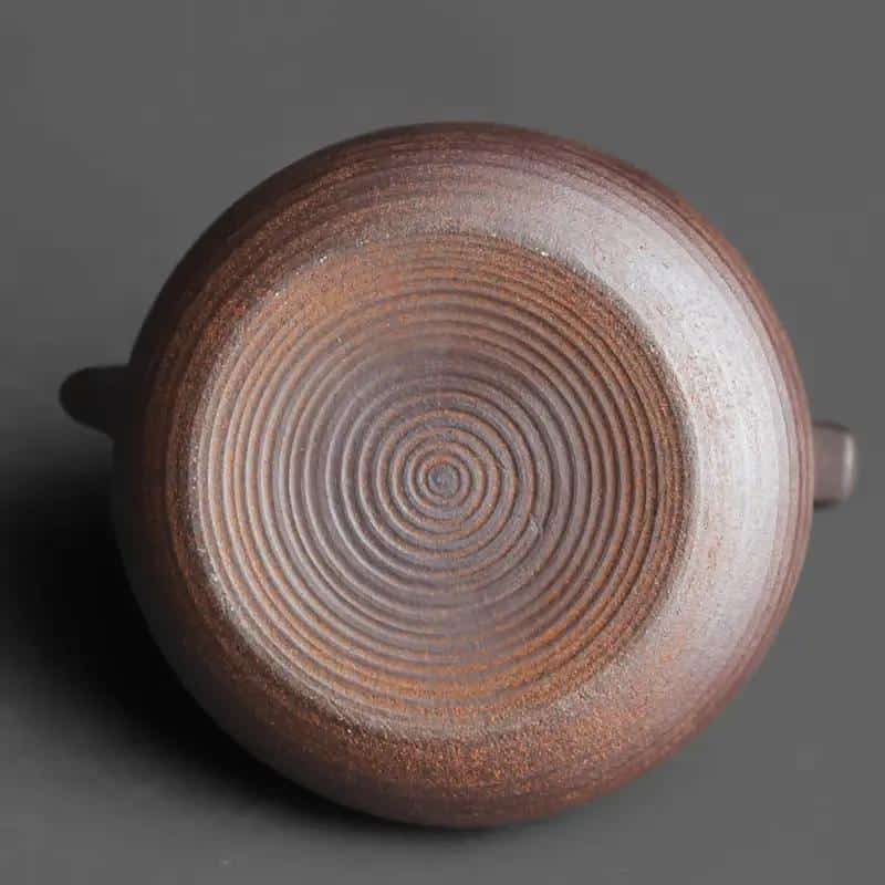 Théière artisanale japonaise en céramique mate avec anse