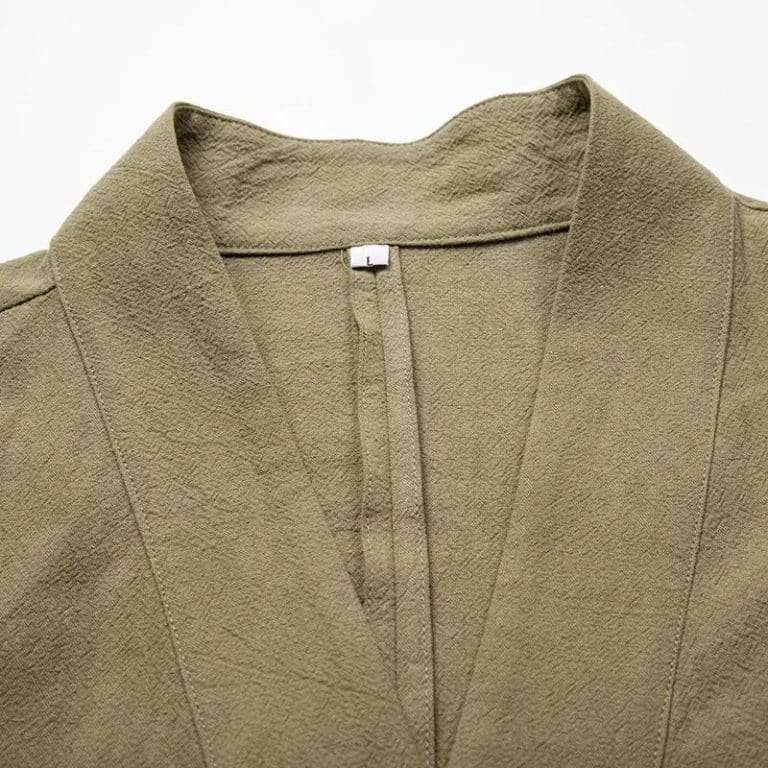 Veste-Cardigan-Kimono-a-col-Croise-et-Poche-Plaquee-pour-Homme-galerie-4260