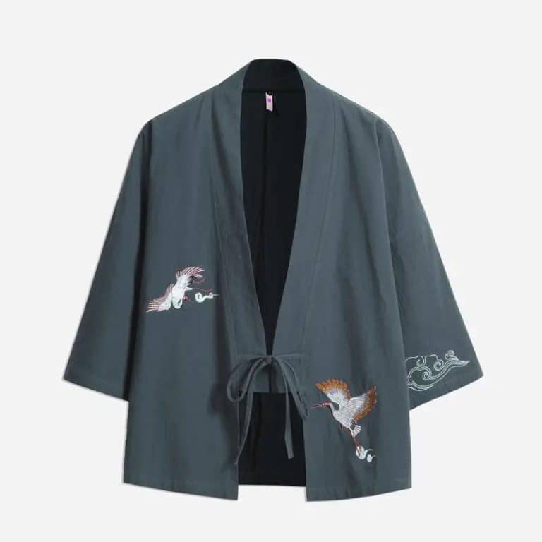 Veste-Kimono-a-Manches-Trois-quarts-avec-Broderies-de-Grues-Japonaises-galerie-8858