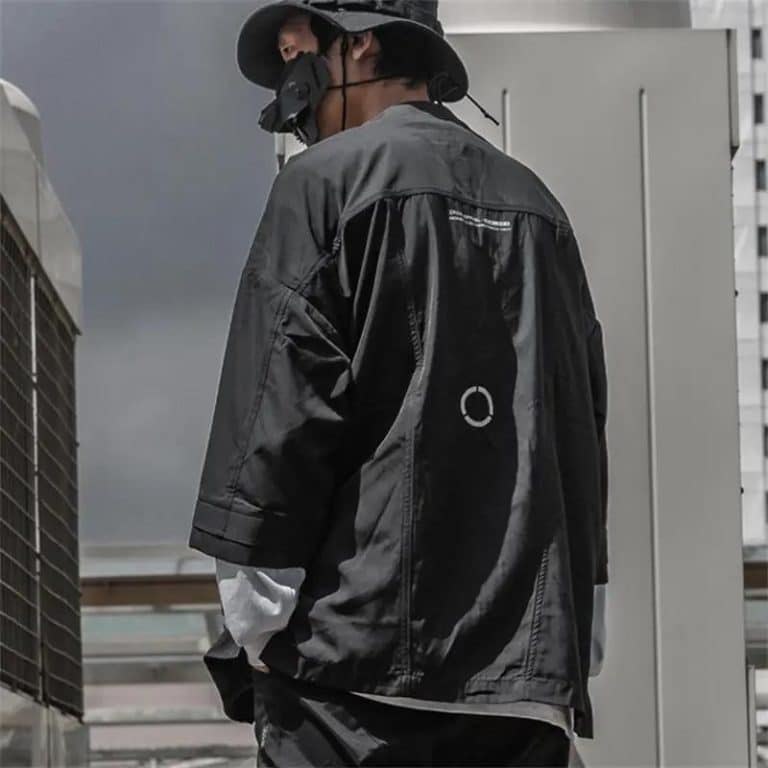 Veste-Kimono-a-Manches-Trois-quarts-avec-Poche-Zippee-galerie-3513