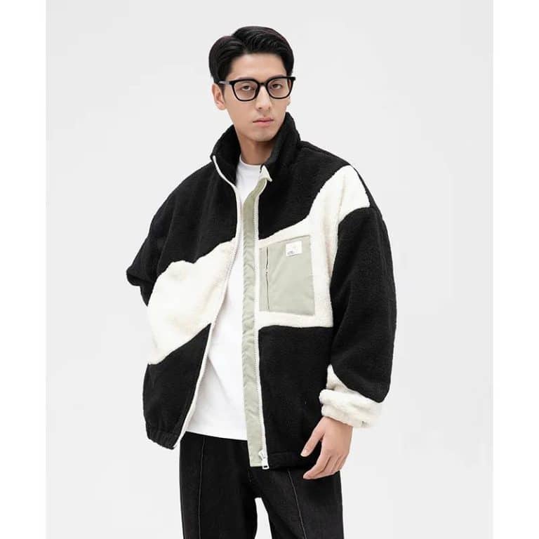 Veste-en-Polaire-Teddy-avec-Design-Bicolore-Contrastant-galerie-4247