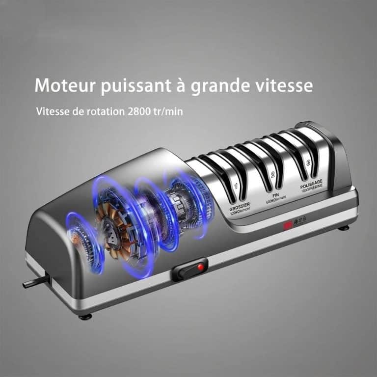Aiguiseur de couteaux électrique pour couteaux japonais à meules diamantées