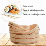 Bac-a-riz-Hangiri-pour-Sushi-en-Bois-Naturel-avec-Cerclage-en-Cuivre-technique-3446