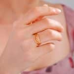 Bague de la Grande Vague au design entrelacé et ajouré