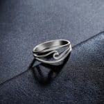 Bague de la Grande Vague au design entrelacé et ajouré - Argent, 9