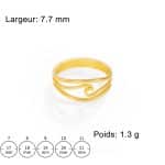 Bague de la Grande Vague au design entrelacé et ajouré