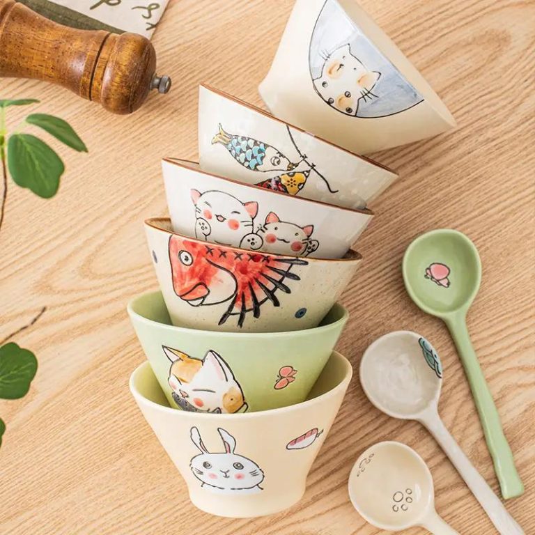 Bol-Japonais-en-Ceramique-a-Motifs-Danimaux-Kawaii-pour-Soupe-et-Nouilles-galerie-2545