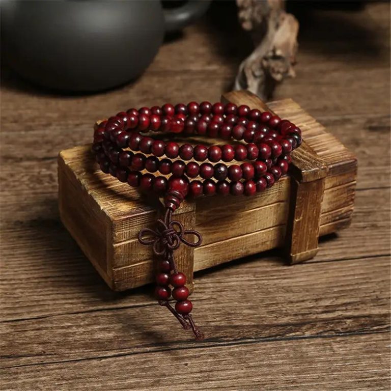 Bracelet-Mala-de-Perles-en-Bois-avec-Cordon-Ajustable-galerie-8173