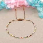 Bracelet de perles de rocaille tissées multicolores - Multicolore Pastel