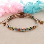 Bracelet de perles de rocaille tissées multicolores
