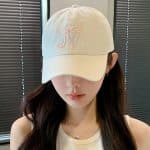 Casquette femme avec broderie de nœud décoratif