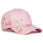 Casquette florale brodée aux motifs de sakura - Rose